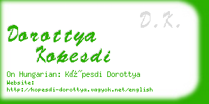 dorottya kopesdi business card